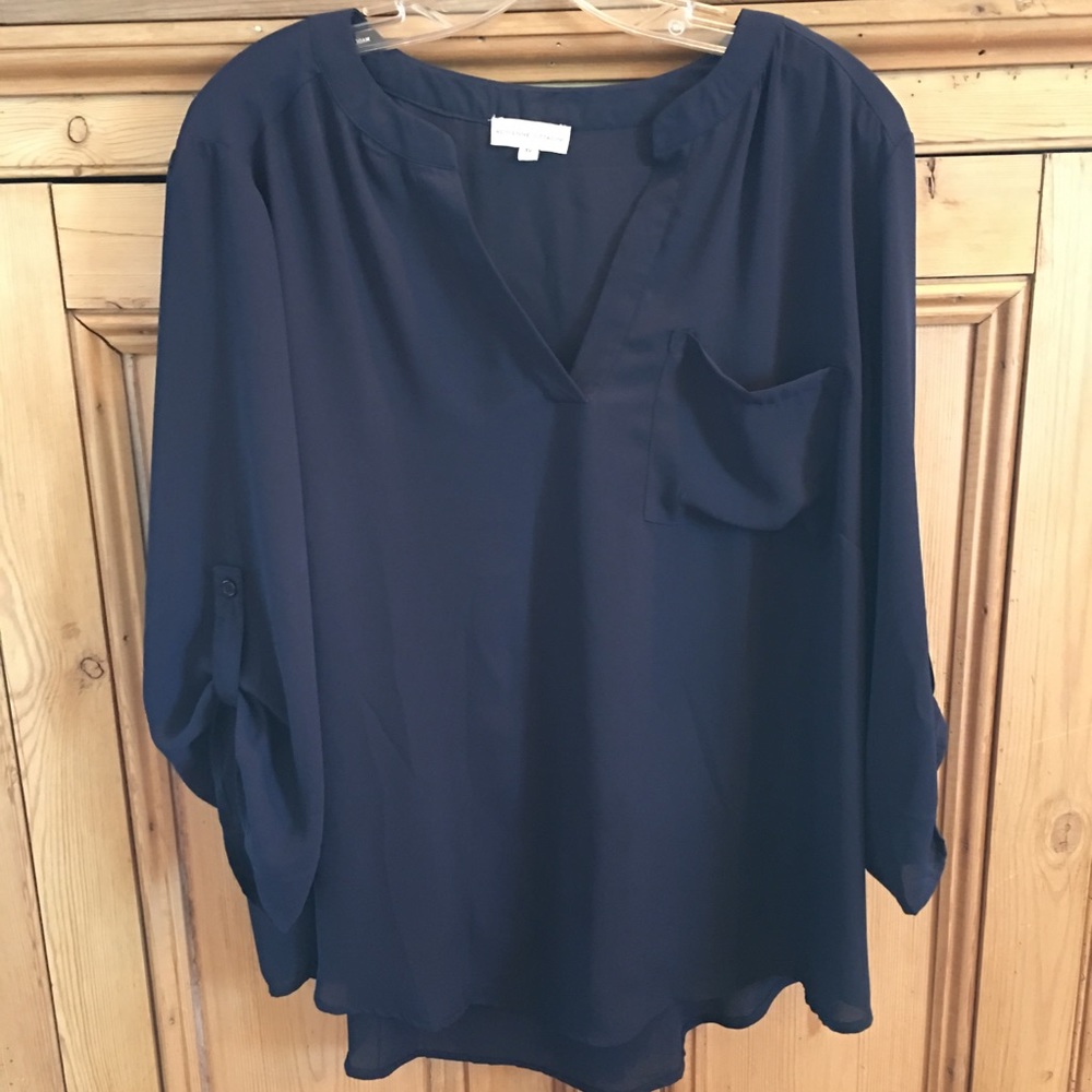 Adrienne Vittadini sheer blouse